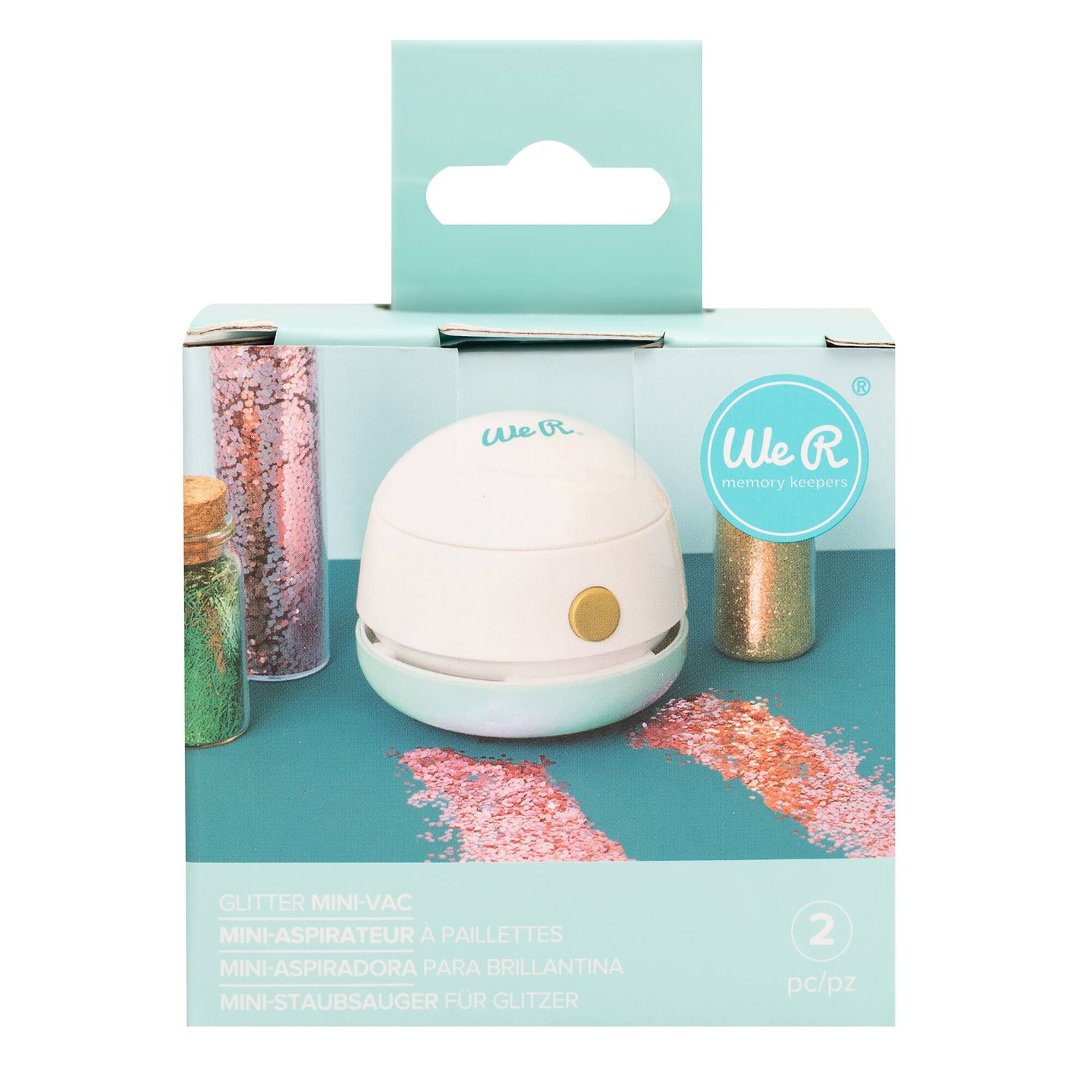 We R Memory Keepers® White & Blue Glitter Mini Vac